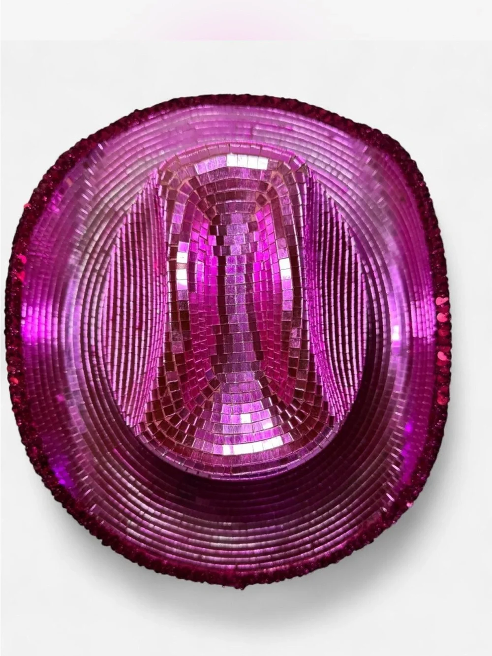 KBW Hot Pink Mirror Ball Disco Cowboy Hat